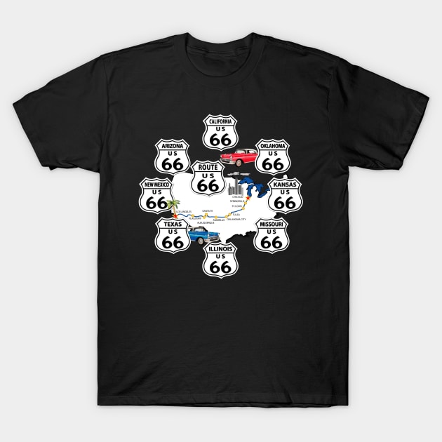 Route 66 - Composite - 3 T-Shirt by twix123844